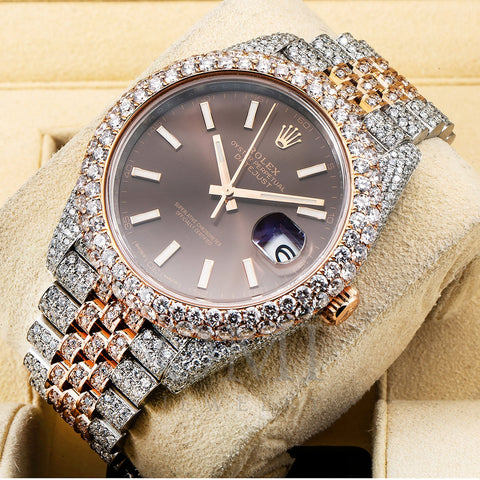 Rolex Datejust Diamond Watch, 126331 41mm, Brown Dial With 22.75 CT Diamonds