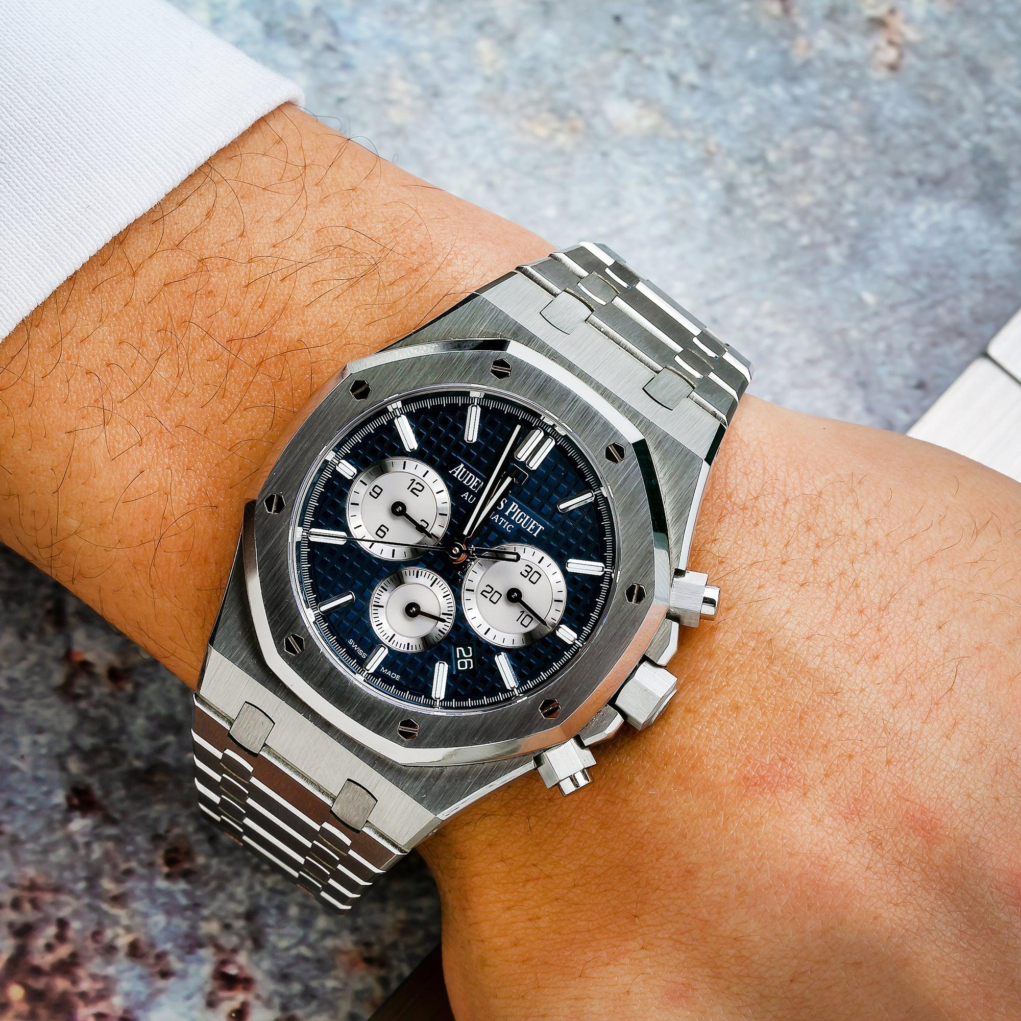 Audemars Piguet Royal Oak Chronograph 41MM 26331ST.OO.1220ST.01 Blue Dial Stainless Steel Bezel Stainless Steel Bracelet