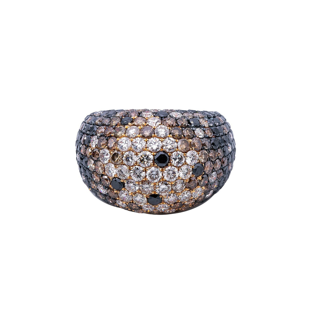 18K ROSE GOLD COLORED DIAMOND RING 7.77 CTW