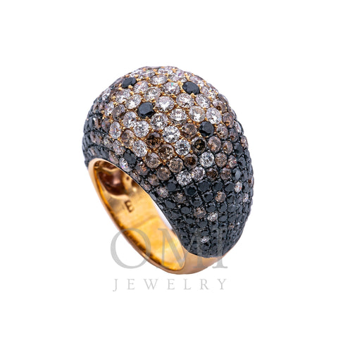 18K Rose Gold Oval Shaped Diamond Ring