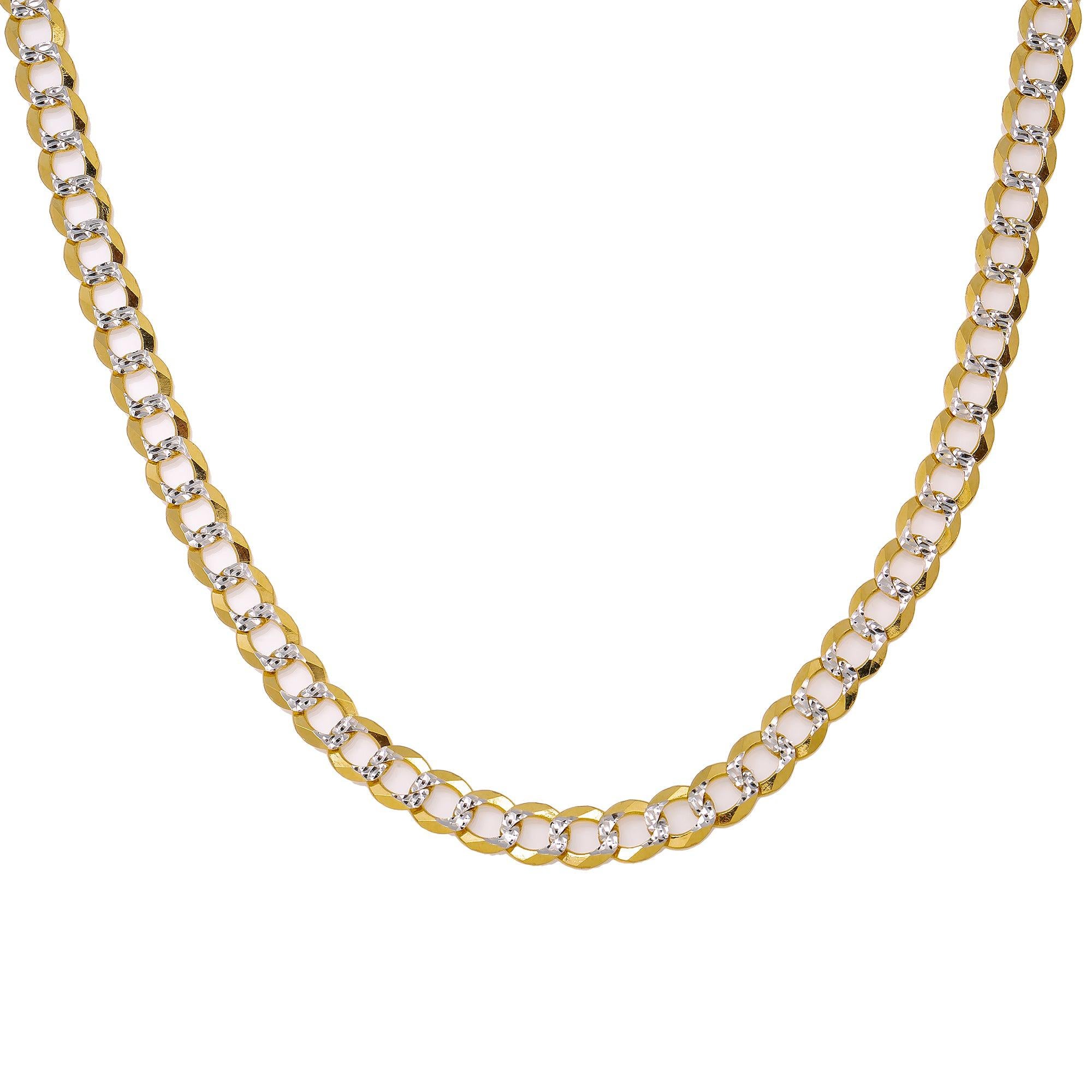 14K Yellow Gold 6mm Dia Cut Open Link Chain Available In Sizes 18"-26"