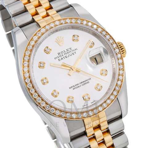 Rolex Datejust Diamond Watch, 116233 36mm, Silver Mother of Pearl Dial With 1.40 CT Diamonds
