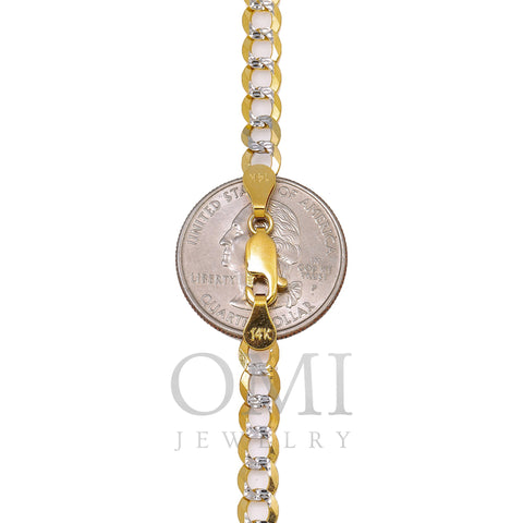 14K Yellow Gold 6mm Dia Cut Open Link Chain Available In Sizes 18