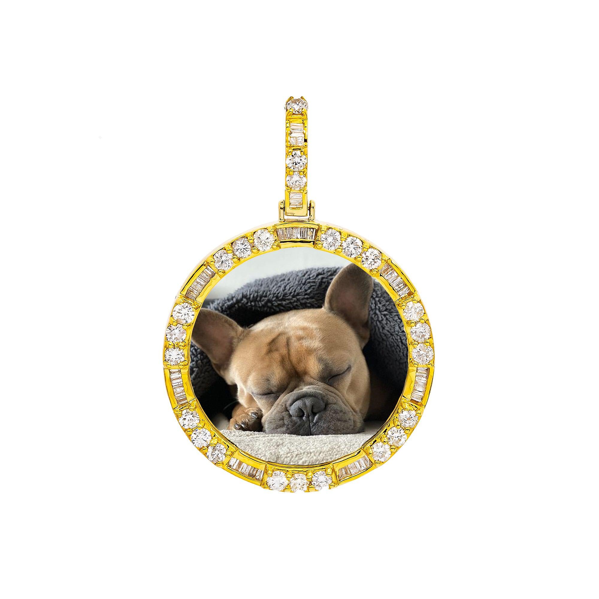 DIAMOND ROUND PICTURE PENDANT WITH 2.06CT DIAMONDS