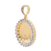 10K YELLOW GOLD PICTURE PENDANT WITH  WITH 0.54 CT  BAGUETTE DIAMONDS