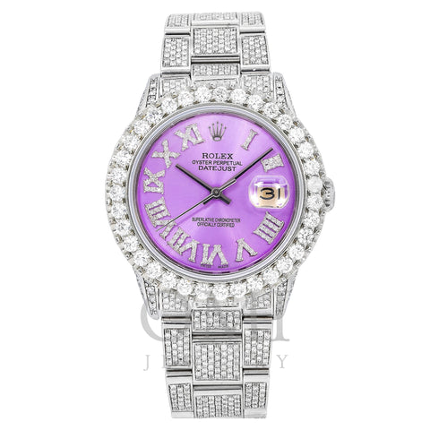 Rolex Datejust 16013 36MM Purple Diamond Dial With 9.25 CT Diamonds