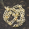 14K Yellow Gold 8mm Open Cuban Link Chain Available In Sizes 18"-26"