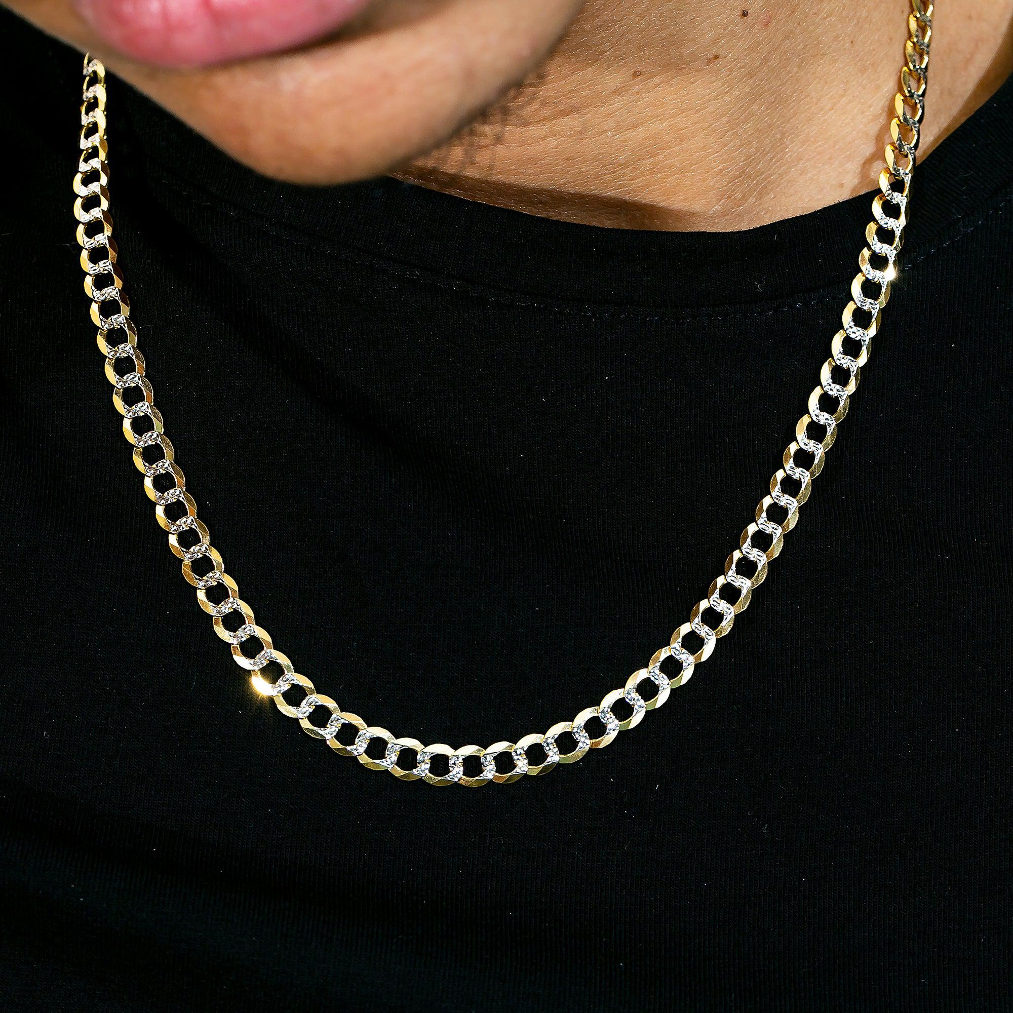 14K Yellow Gold 6mm Dia Cut Open Link Chain Available In Sizes 18"-26"