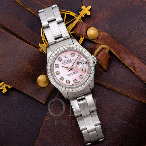 Rolex Lady-Datejust 6917 26MM Pink Diamond Dial With 0.90 CT Diamonds