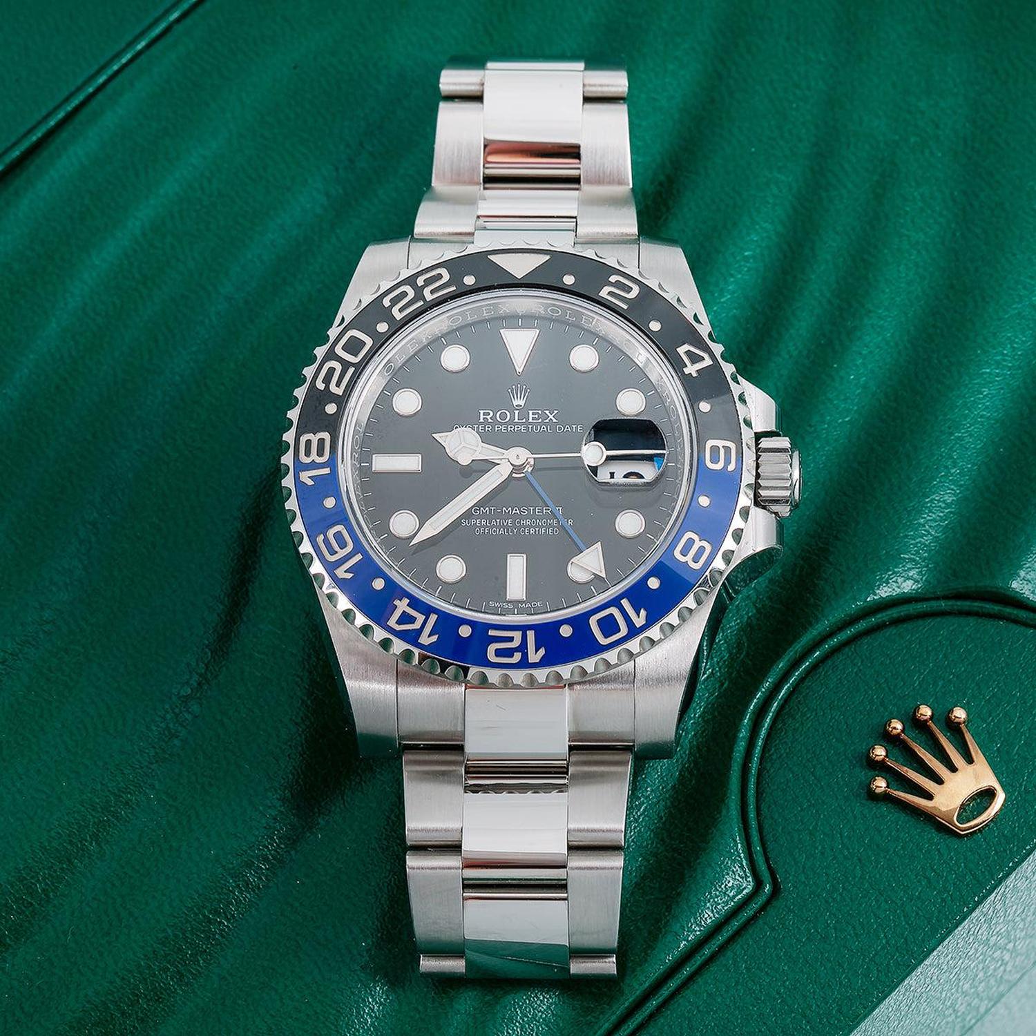 Rolex GMT-Master II 40MM 116710BL Batman Black Dial Black & Blue Ceramic Bezel Stainless Steel Oyster Bracelet