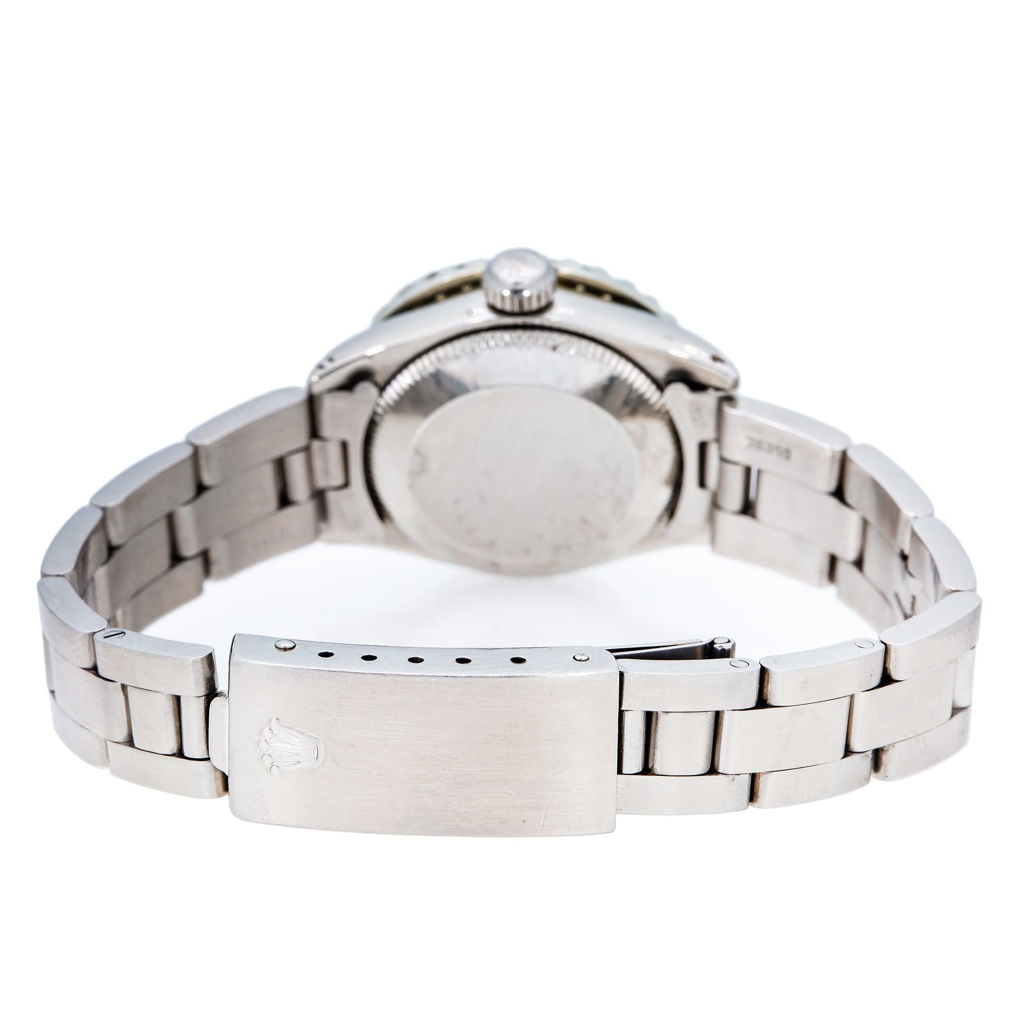 Rolex Datejust 26MM 6516 Blue Diamond Dial Diamond Bezel Stainless Steel Oyster Bracelet