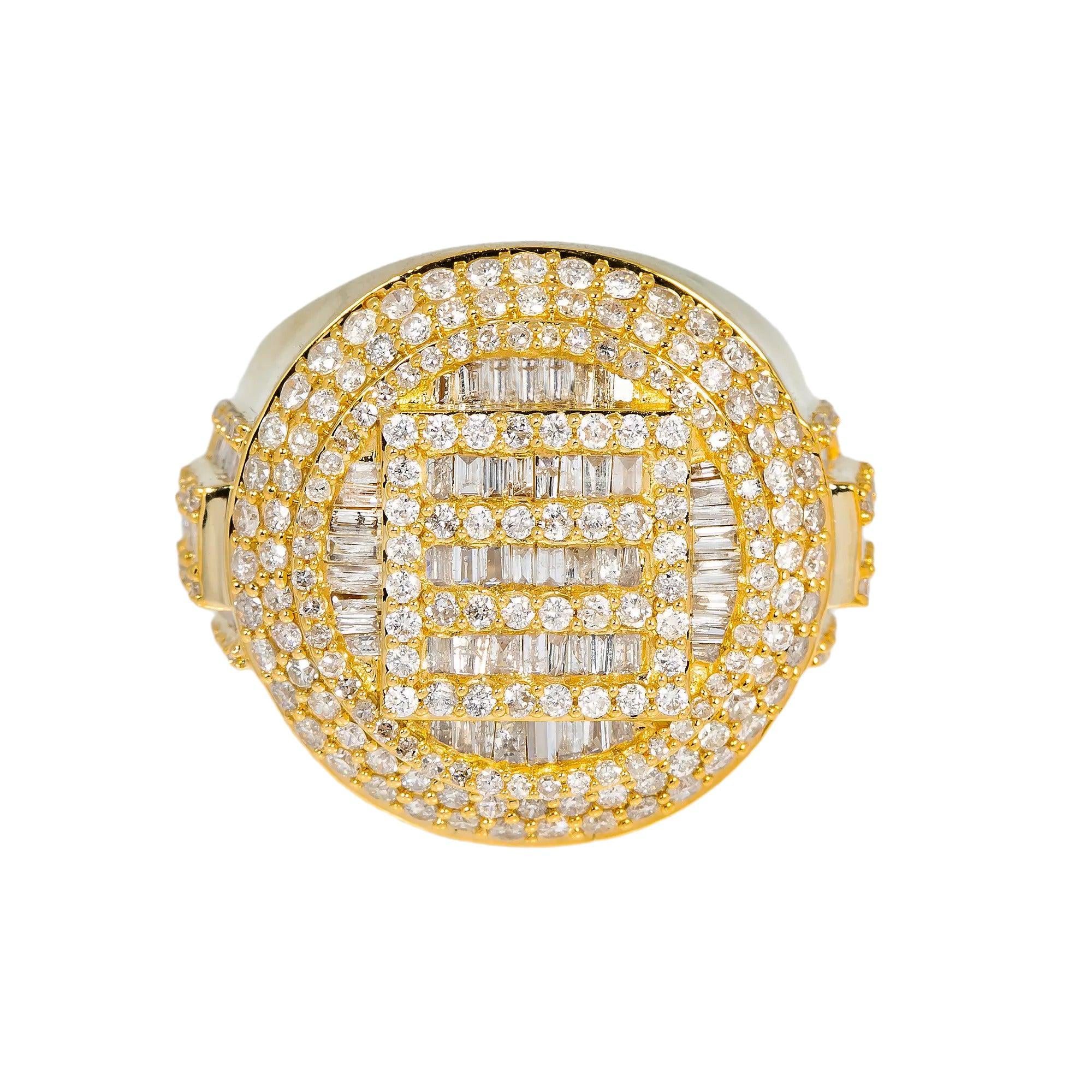 14K YELLOW GOLD DIAMOND RING 1.88 CT