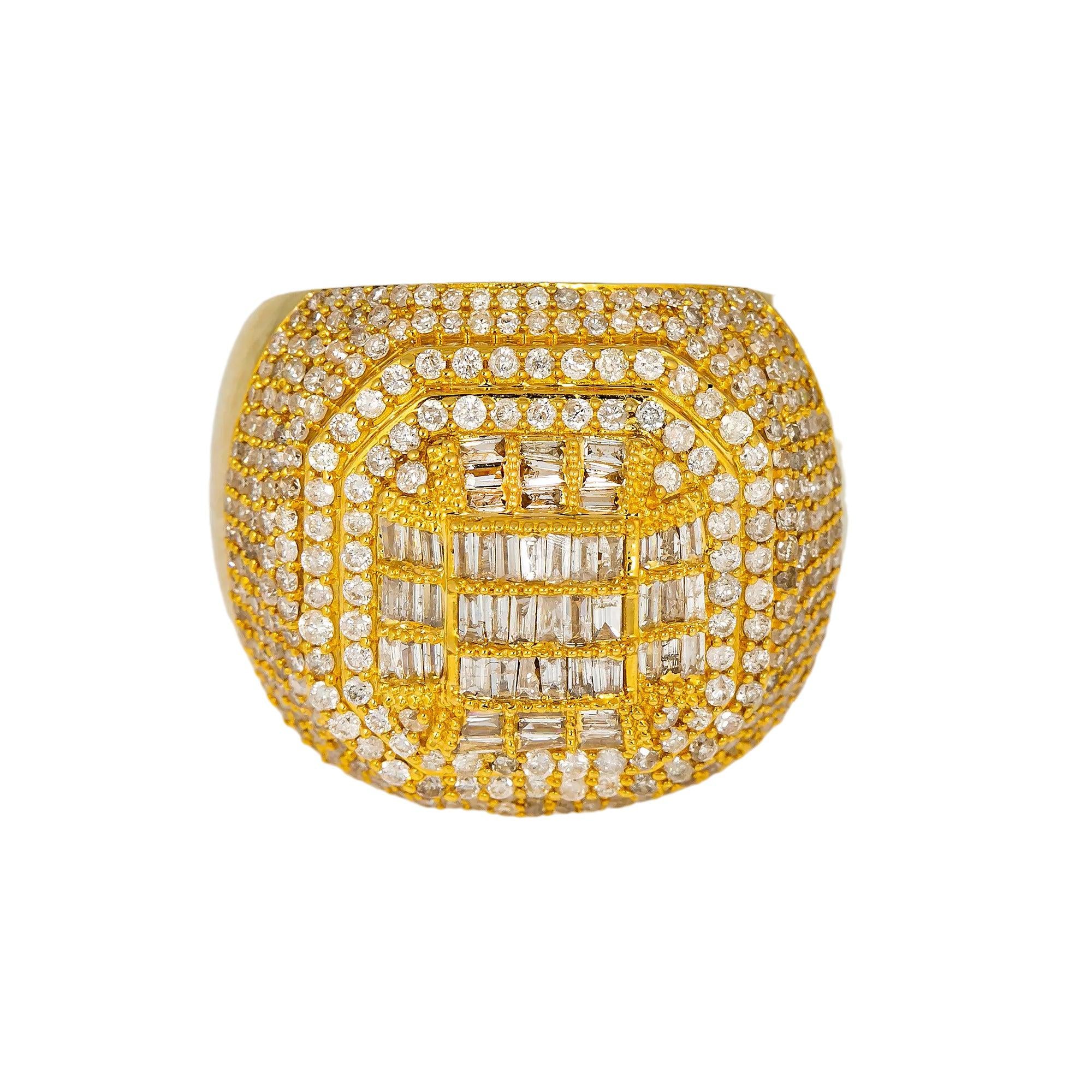 14K YELLOW GOLD DIAMOND RING 2.24 CT