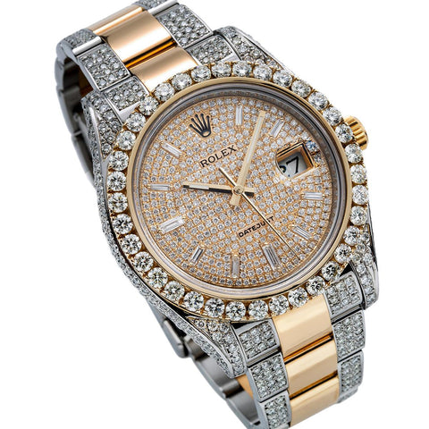 Rolex Datejust II Diamond Watch, 116333 41mm, Champagne Dial With 12.5CT Diamonds