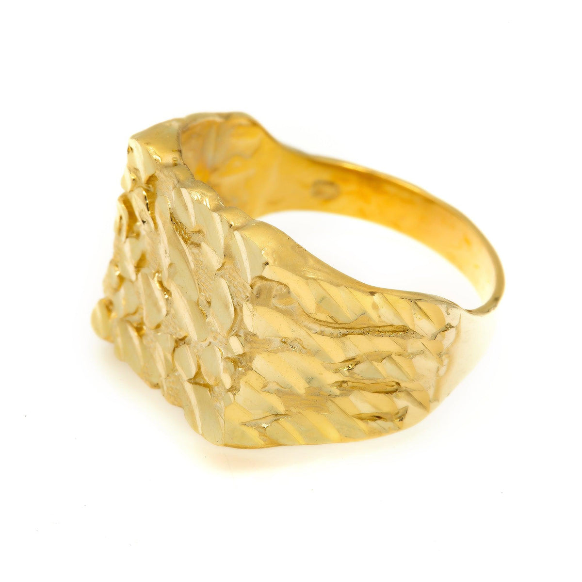 10K YELLOW GOLD NUGGET RING 3.3G