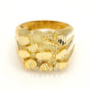 10K Yellow Gold 8.0 Grams Nugget Men's Ring