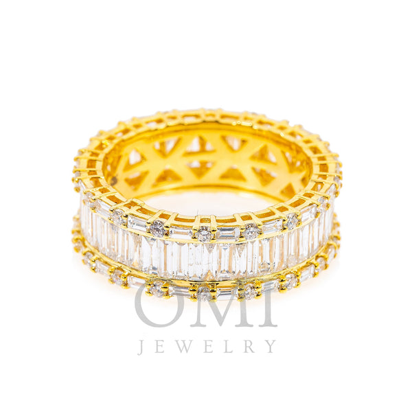 Ladies 14K Yellow Gold Ring with 3.06 CT  Baguette Diamonds