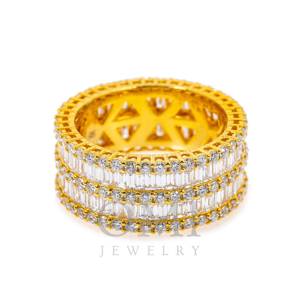 Ladies 14K Yellow Gold Ring with 8.67 CT  Baguette Diamonds
