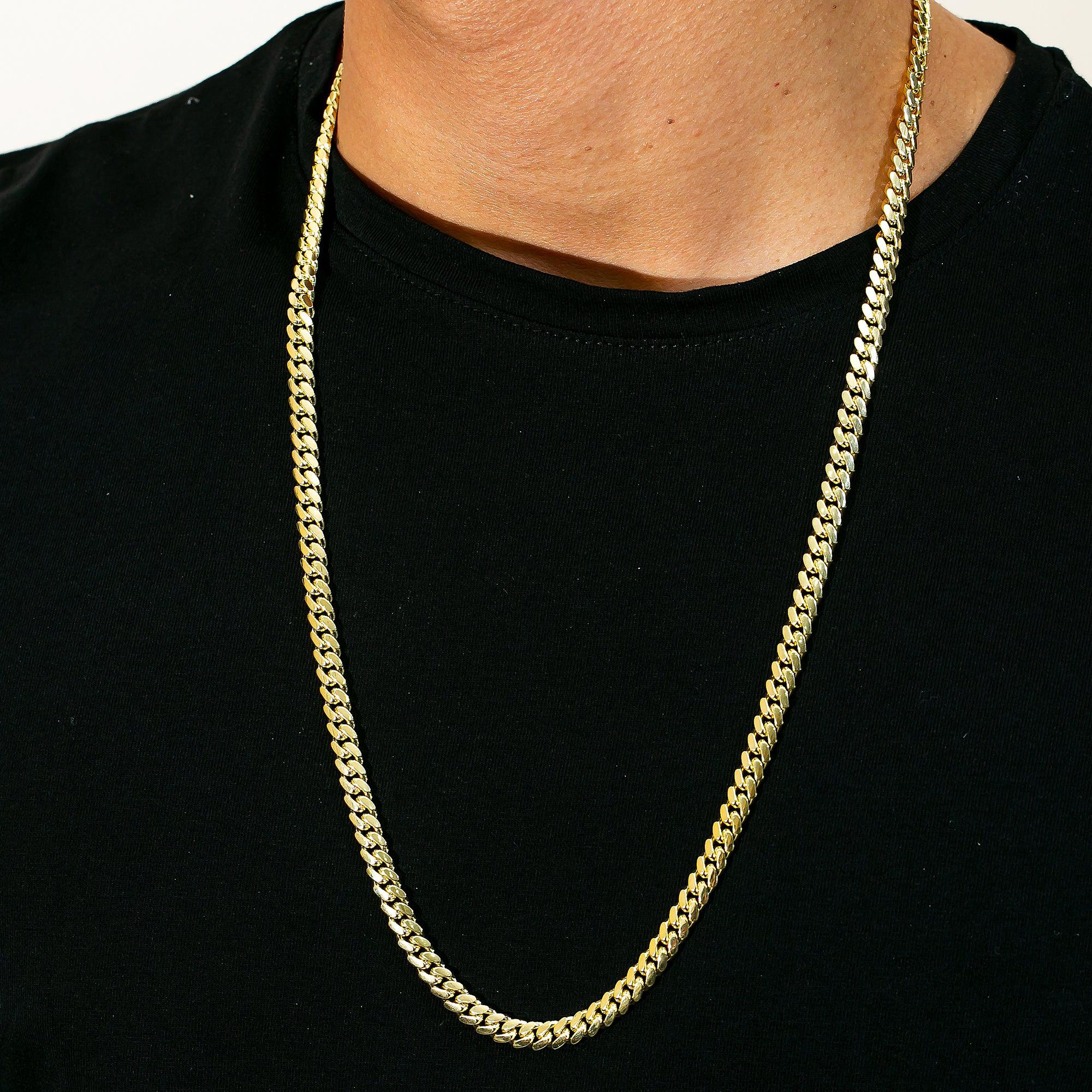 10K Yellow Gold 6mm Solid Miami Cuban Link Chain Available In Sizes 18"-26"