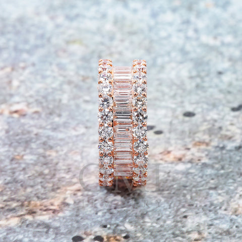 Ladies 14K Rose Gold Ring with 8.67 CT  Baguette Diamonds