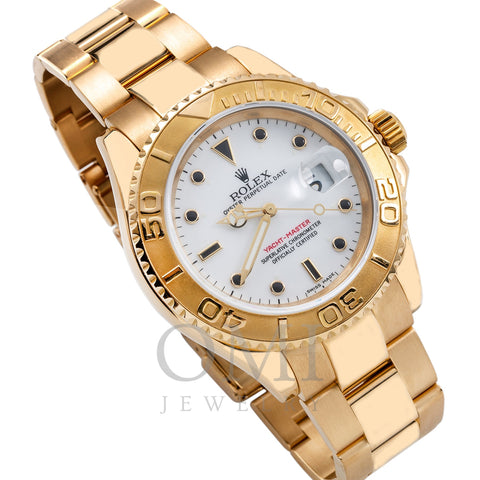 Rolex Yacht-Master 16628 40MM Ivory Dial And Yellow Gold Oyster Bracelet