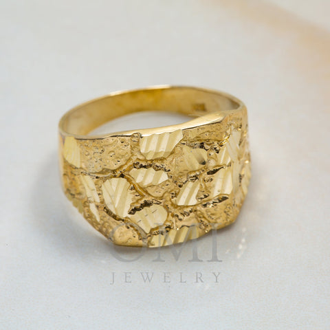 10K YELLOW GOLD NUGGET RING 4.0G
