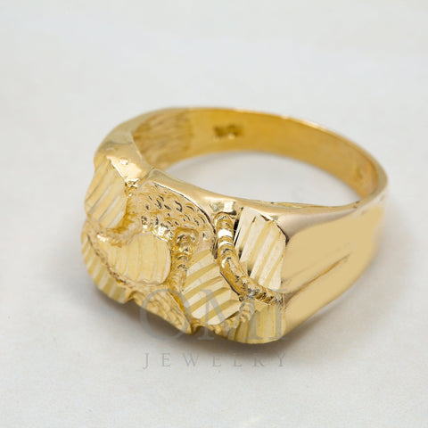 10K Yellow Gold 5.6 Grams Nugget Men's Ring