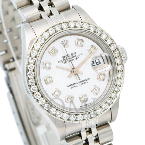 Rolex Lady-Datejust 6917 26MM Silver Diamond Dial With Stainless Steel Jubilee Bracelet