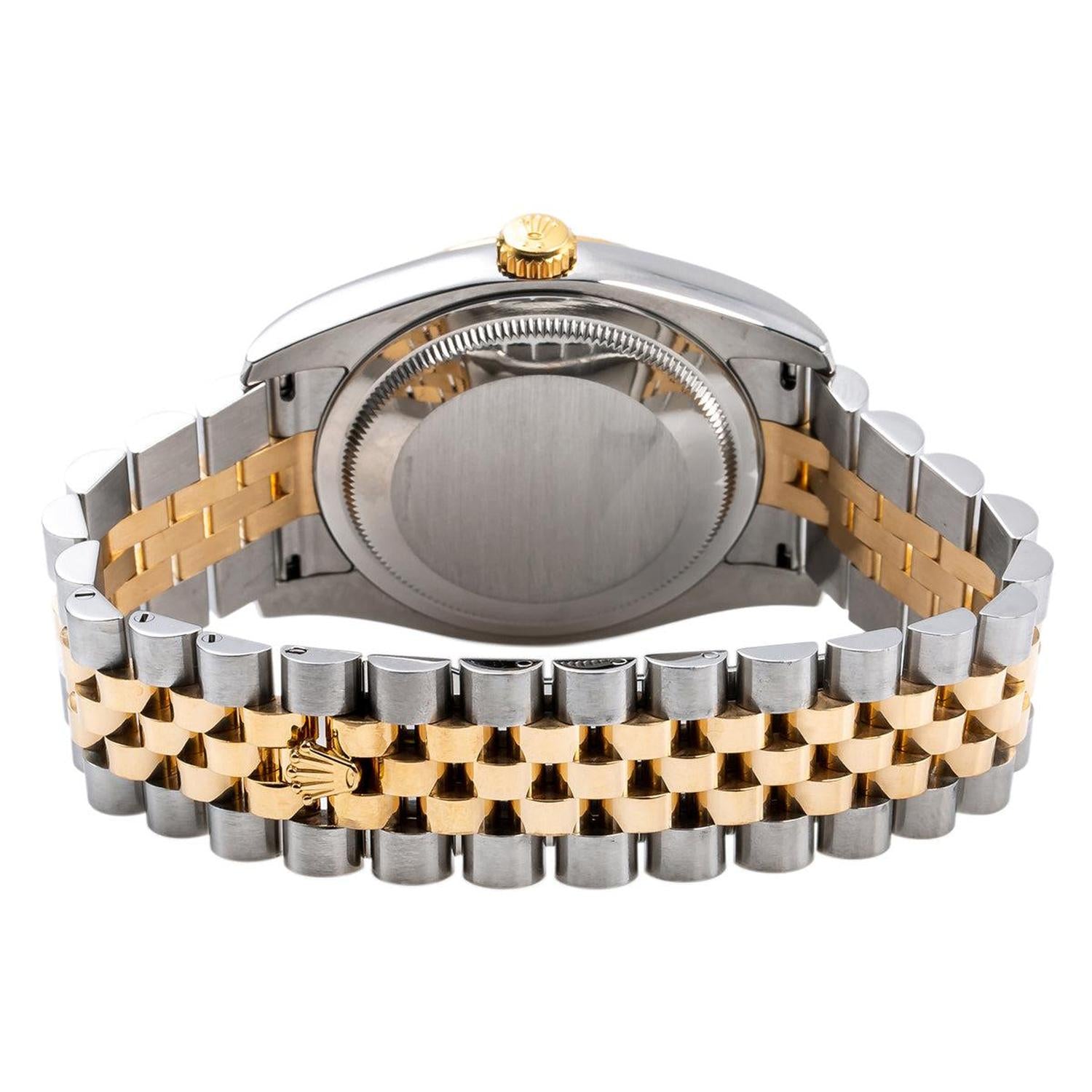 Rolex Datejust 36MM 116233 Champagne Dial Fluted Bezel Two Tone Yellow Gold Jubilee Bracelet