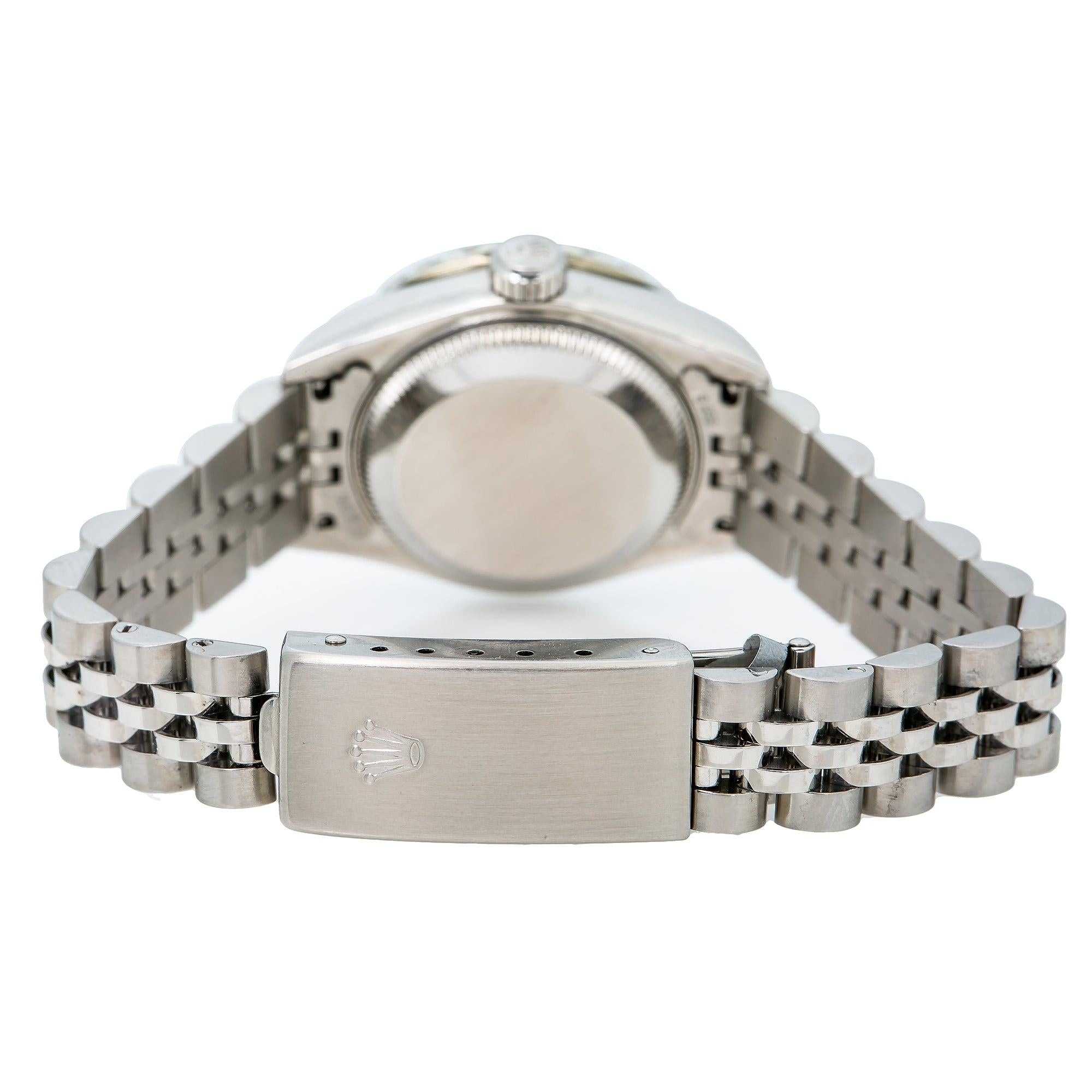 Rolex Datejust 26MM 79240 Green Diamond Dial Diamond Bezel Stainless Steel Jubilee Bracelet