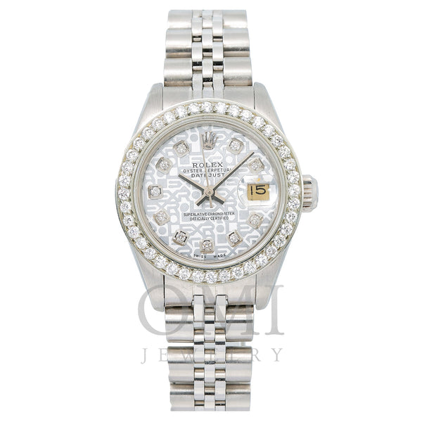 Rolex Oyster Perpetual Datejust 69190 26MM White Diamond Dial With Jubilee Bracelet