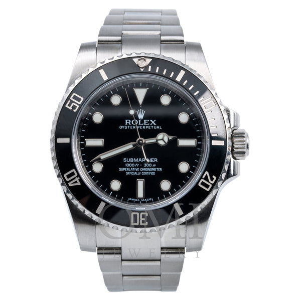 Stainless Steel Rolex Submariner 114060 40mm Black Dial