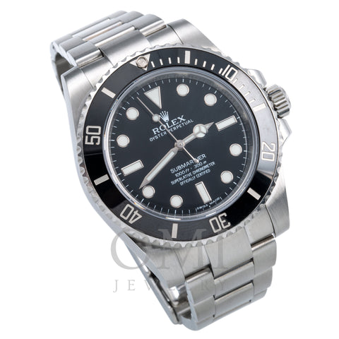 Stainless Steel Rolex Submariner 114060 40mm Black Dial