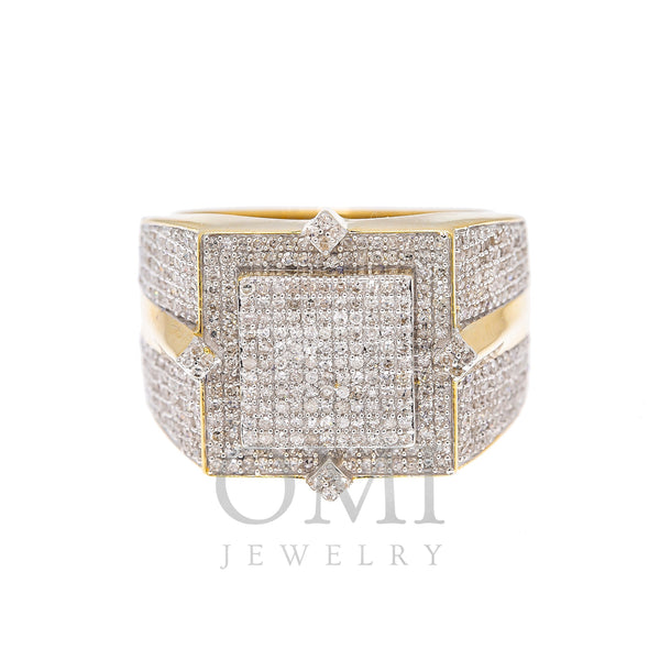 14K YELLOW GOLD MEN'S RING WITH 2.33 CT DIAMONDS