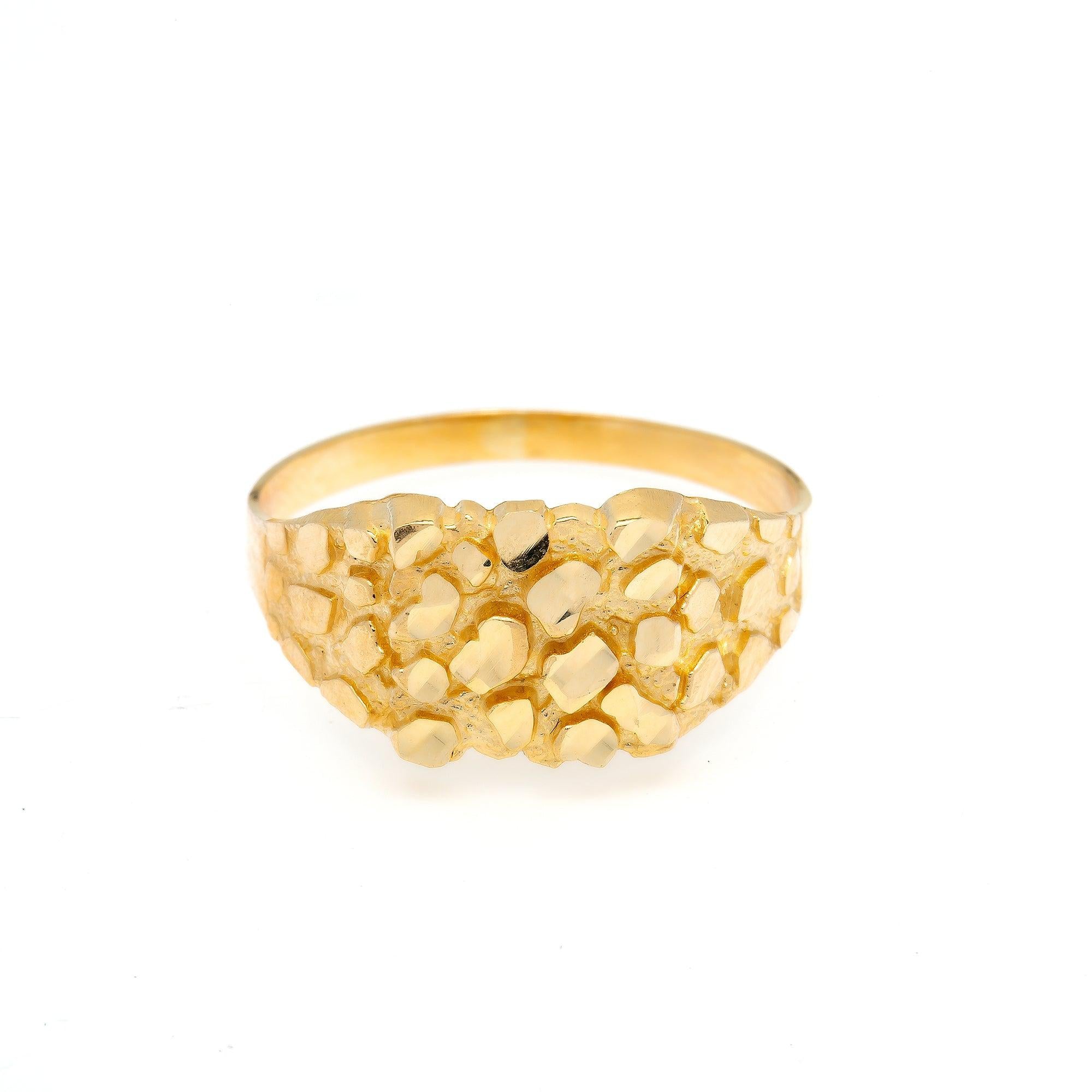 10K Yellow Gold Nugget Ring 2.5G