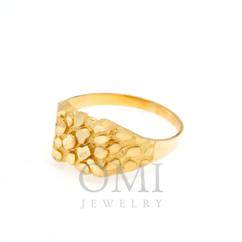 10K Yellow Gold Nugget Ring 2.5G