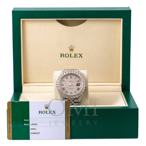 Rolex Datejust II Diamond Watch, 126331 41mm, Rose Gold Diamond Dial With Two Tone Jubilee BraceletWith 22.5 CT Diamonds