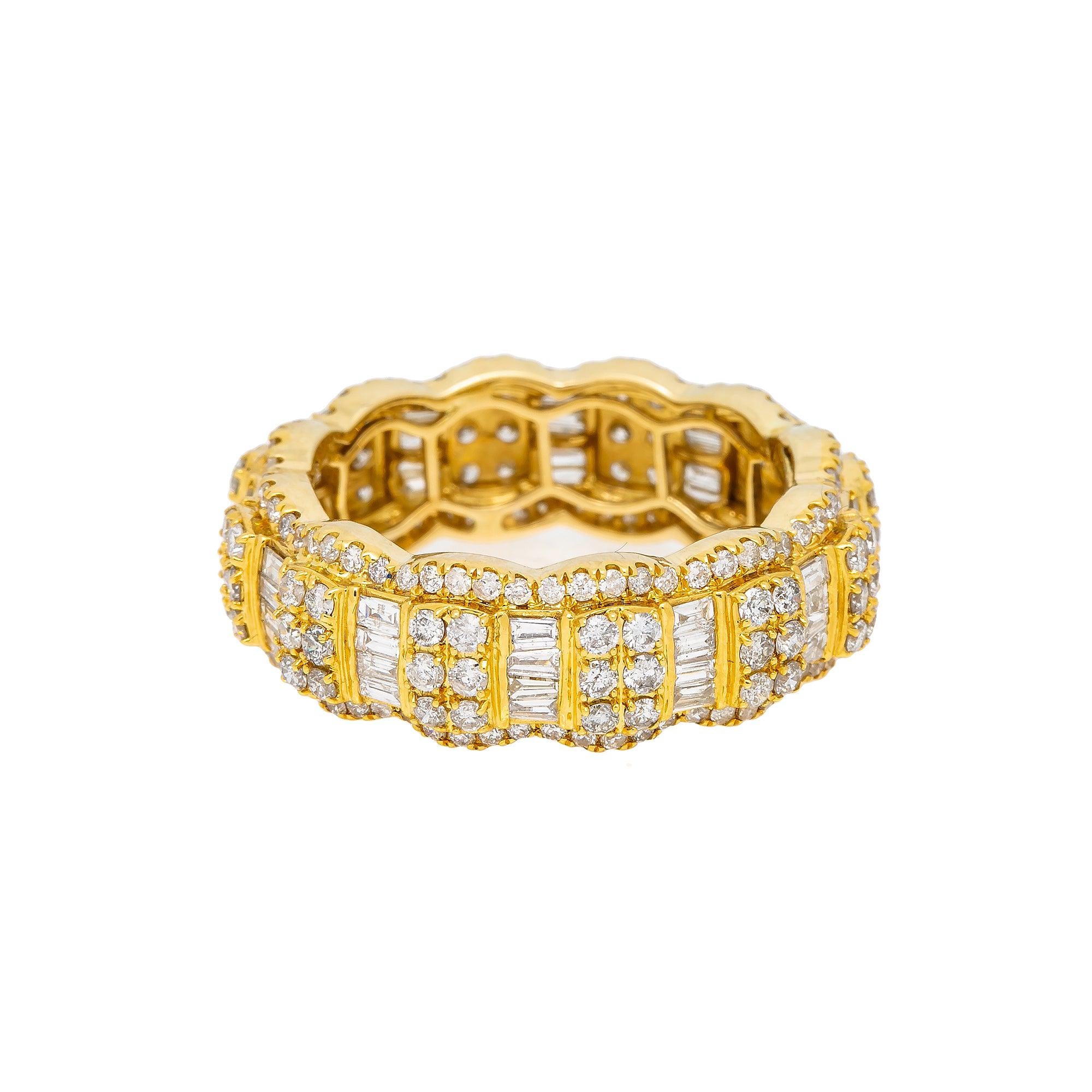 14K Yellow Gold Diamond Eternity Ring
