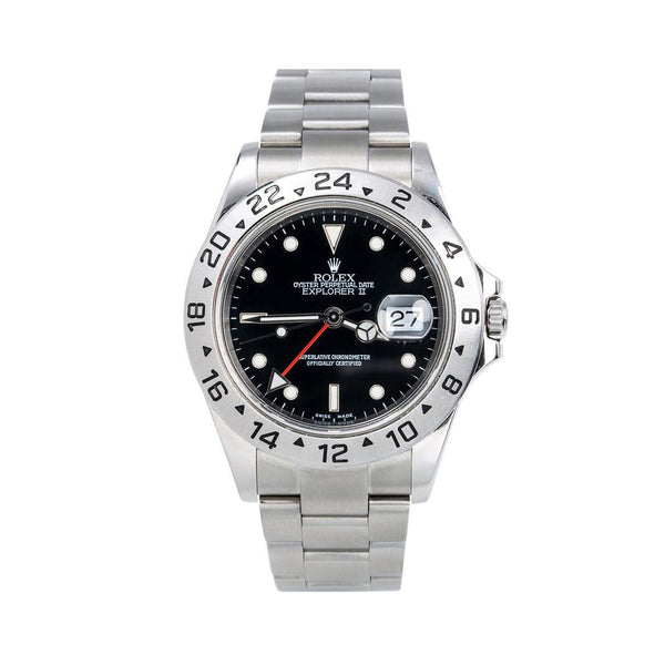 Buy Rolex Explorer II 40MM 16570 Black Dial Stainless Steel Bezel