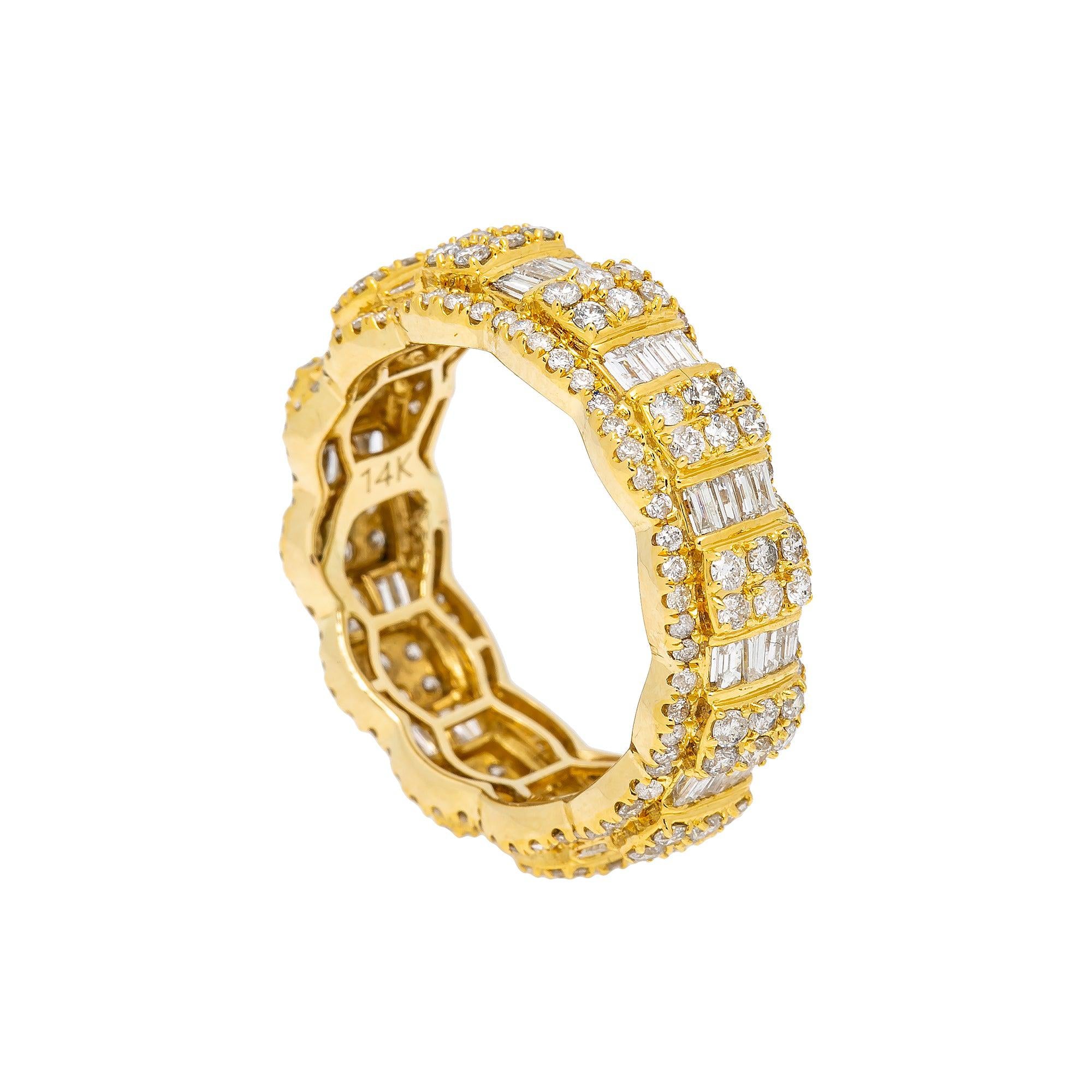 14K Yellow Gold Diamond Eternity Ring