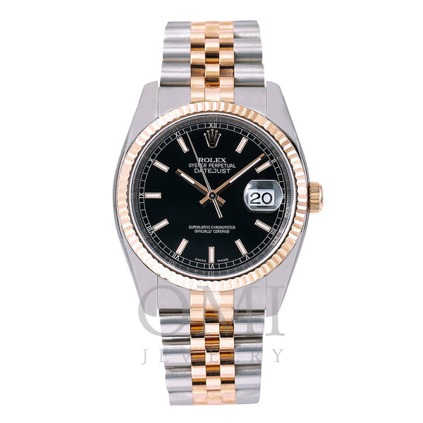 Rolex Datejust 116231 36MM Black Dial With Two Tone Bracelet