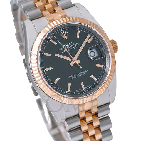 Rolex Datejust 116231 36MM Black Dial With Two Tone Bracelet