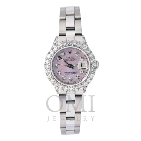 Rolex Datejust Diamond Watch, 6917 26mm, Silver Diamond Dial With Stainless Steel Bracelet