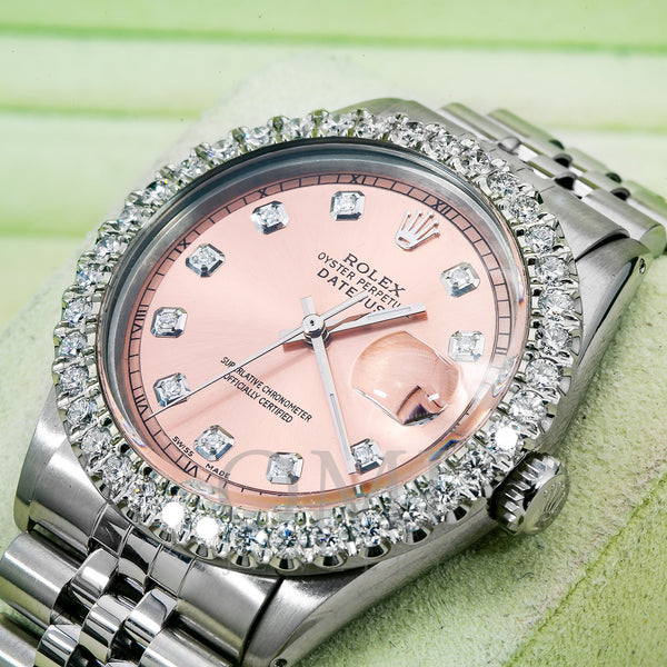 Rolex Datejust Pink Gold 1601 Pink Diamond Dial
