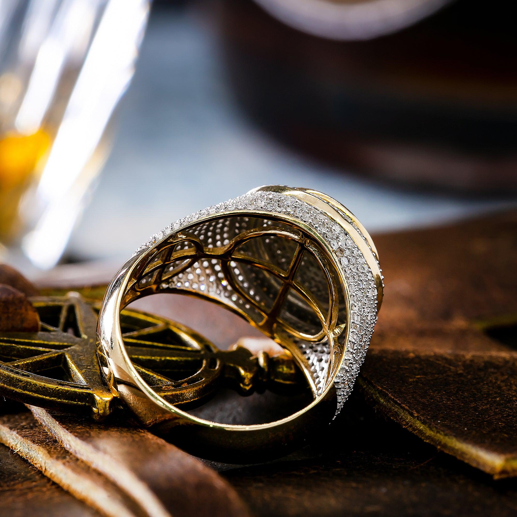 14K YELLOW GOLD DIAMOND RING 2.14 CT