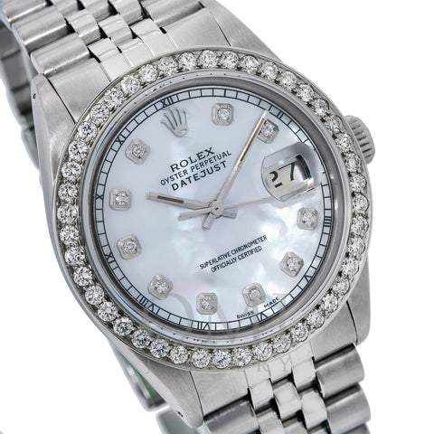Rolex Datejust 1601 36MM White Diamond Dial With 1.25 CT Diamonds