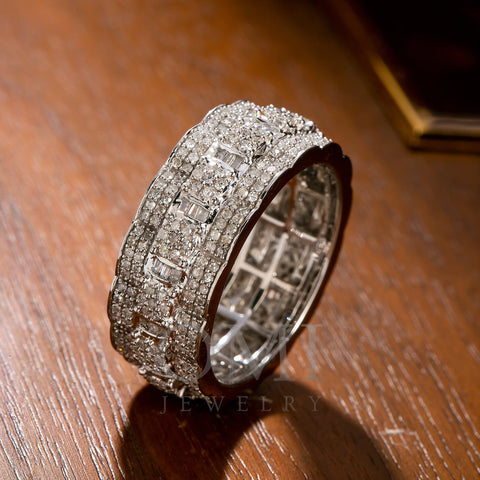 10K White Gold Diamond Eternity Ring 3.40 CT