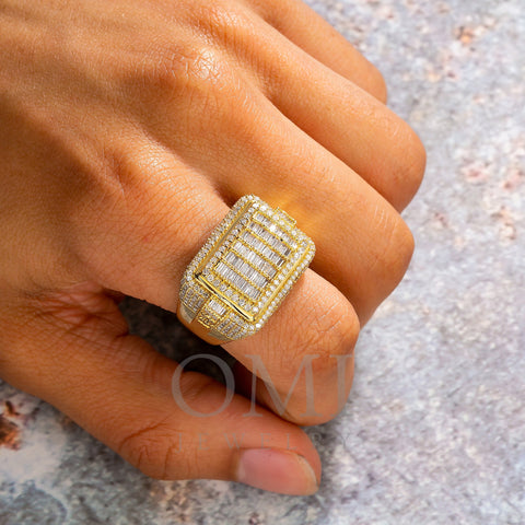14K Yellow Gold Diamond Ring 3.35 CT