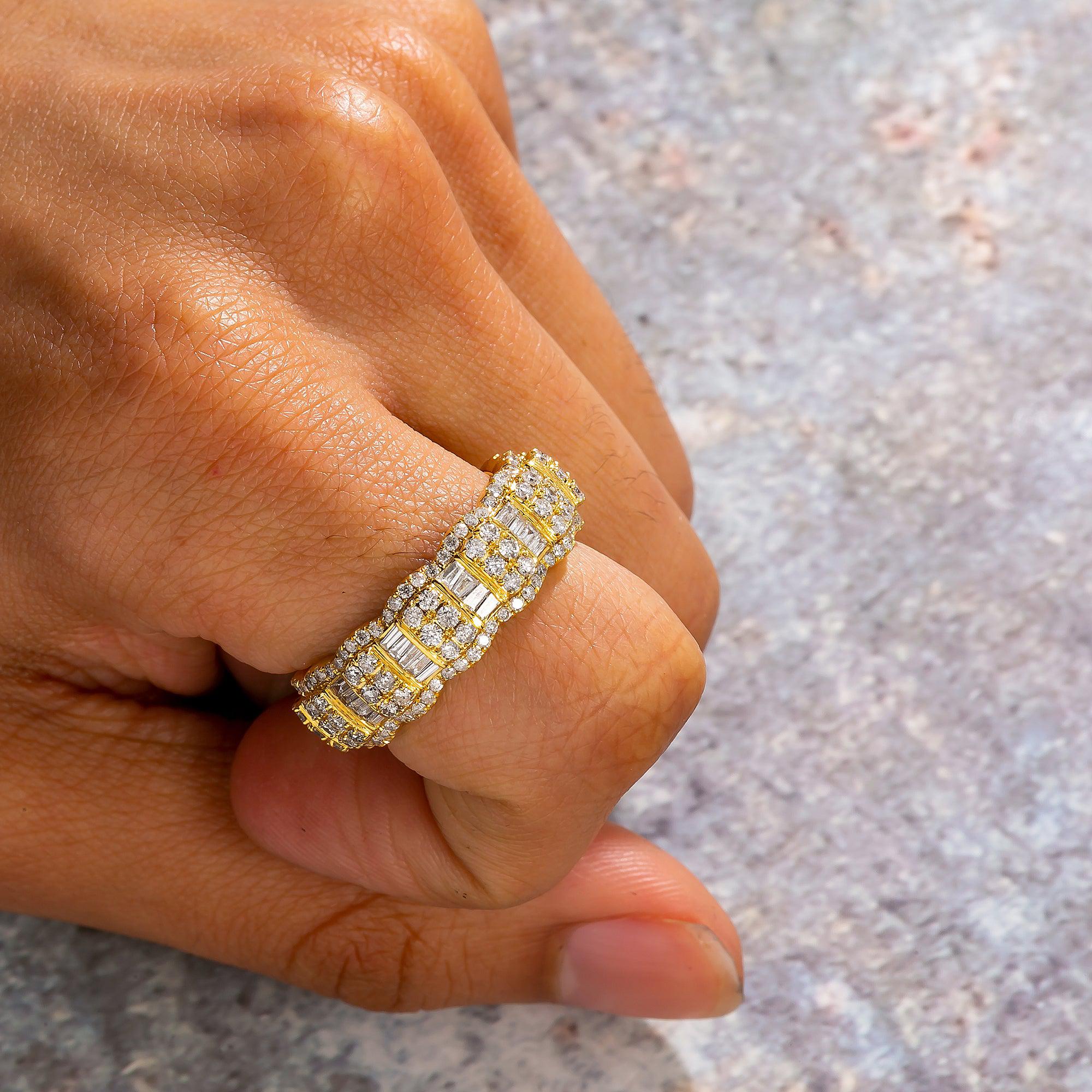 14K Yellow Gold Diamond Eternity Ring