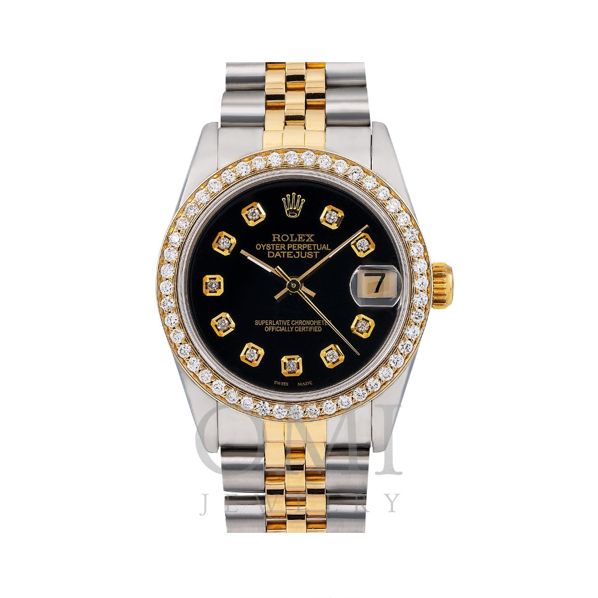drivende samling delvist Rolex Datejust Diamond Watch, 68273 31mm, Black Diamond Dial With Two - OMI  Jewelry